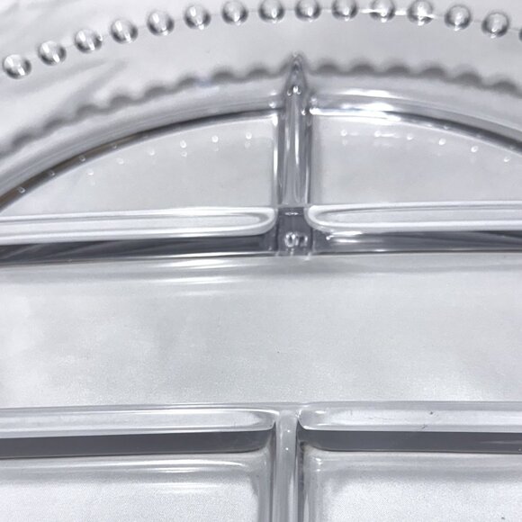 Vintage Imperial Glass Candlewick Divided 5 Compartment Serving Tray Platter - Picture 5 of 9
